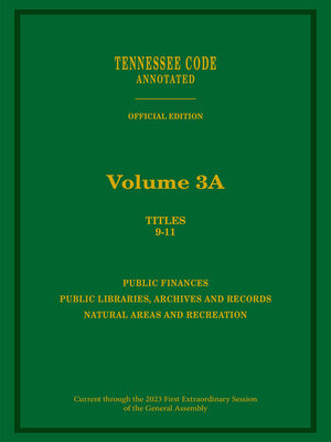 cover image of Tennessee Code Annotated